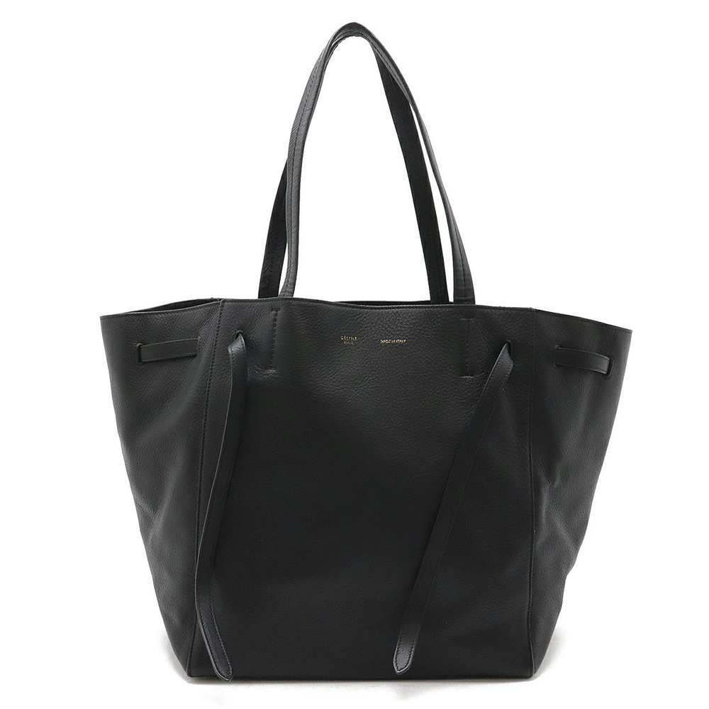 Celine Cabas Phantom Tote Bag Shoulder Hobo Leather Black